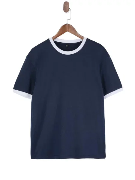 Trendyol Tricou bleumarin alb