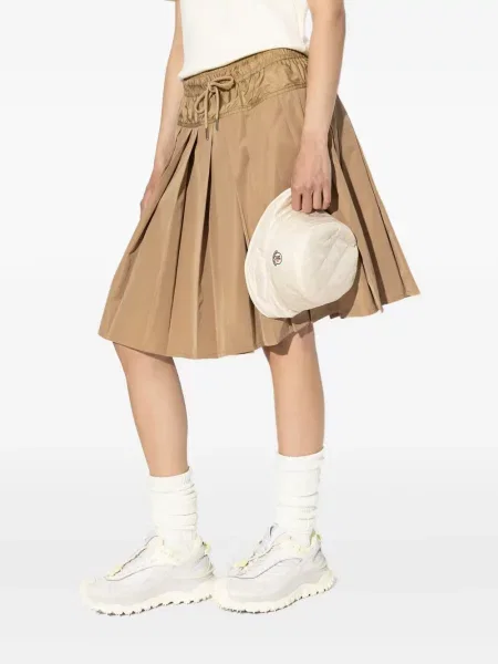 Fusta plisata Moncler plisată bej