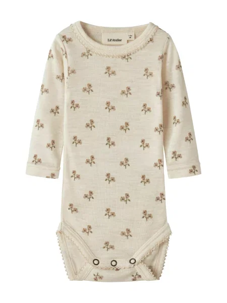 Lil'Atelier Salopetă/Body NBFNalu crem / deschis / oliv maro