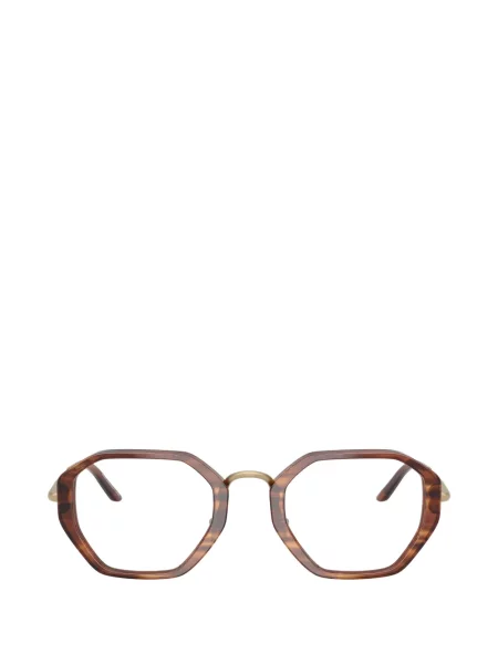 Ochelari de soare Giorgio Armani cu imprimeu geometric maro