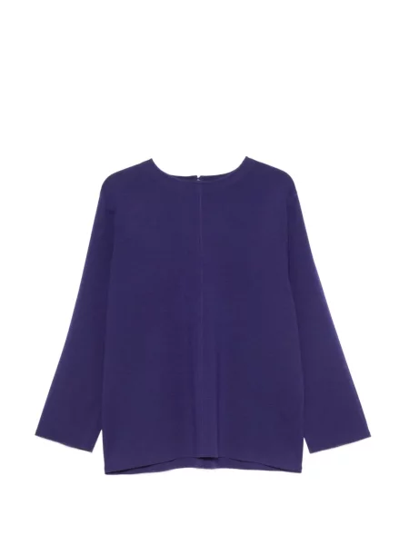Pulover Bompard cu decolteu rotund violet