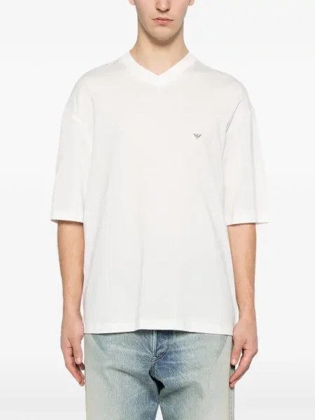 Тениска Emporio Armani с принт бяло