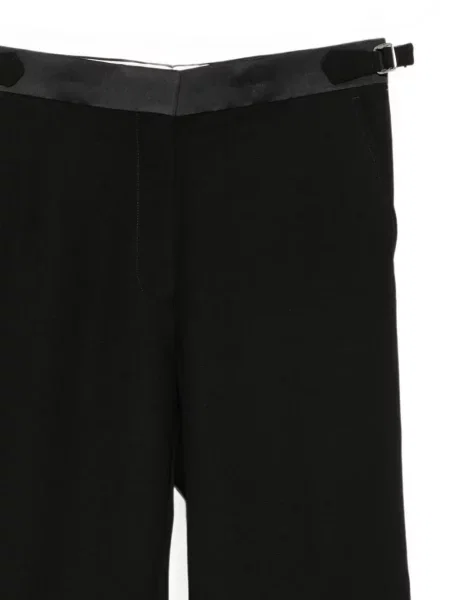 Pantaloni Wales Bonner din satin negru