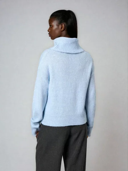 Класичний гольф із домішкою вовни синій