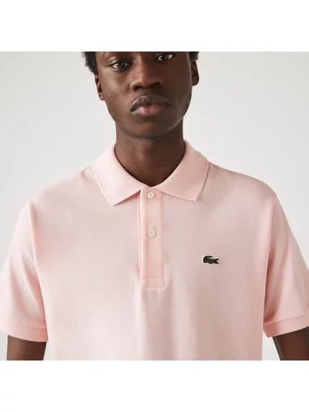 Lacoste Koszulka Polo Oryginał Petit Piqué różowa