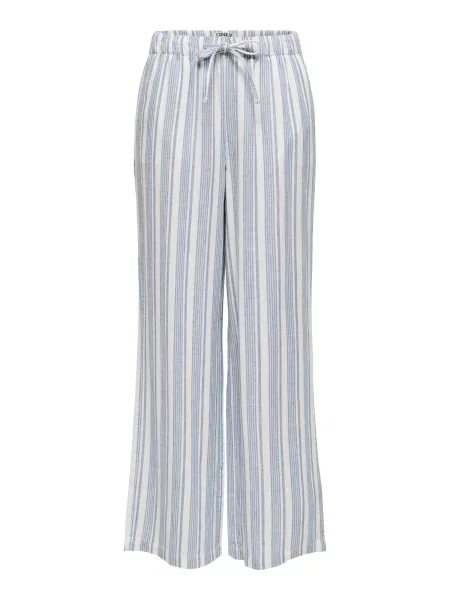 ONLY Pantaloni ONLCARO albastru fumuriu alb