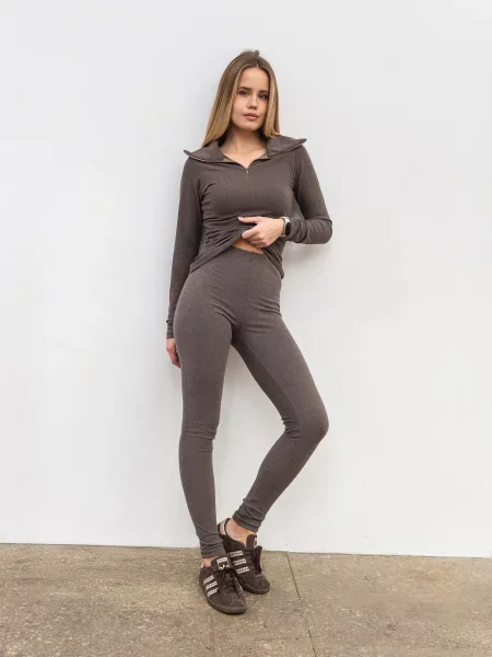 Легінси Romashka Флекс бавовна/поліестер/спандекс коричневий