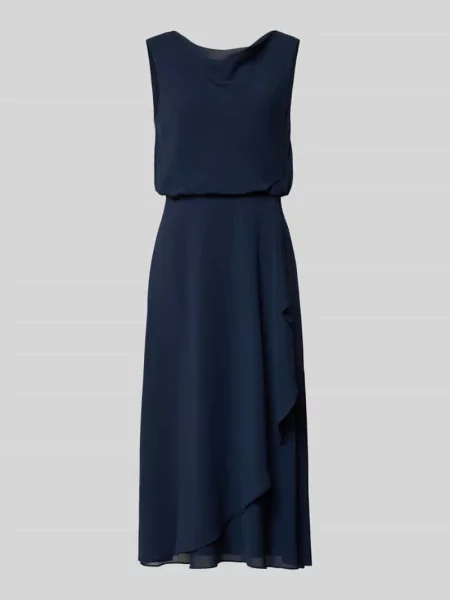 Sukienka koktajlowa do kolan z lejącym dekoltem Christian Berg Cocktail