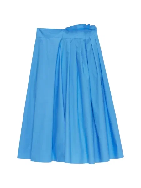 Fustă midi Msgm până la genunchi în linie A albastru