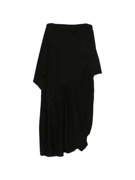 Sukienka midi High asymetryczna do kolan garniturowa czarna