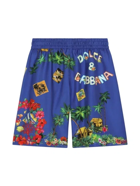 Bermudy dziecięce Dolce And Gabbana niebieskie