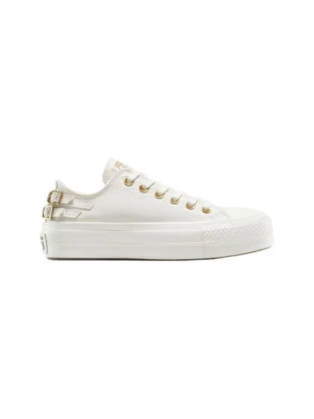 Pantofi Converse cu cataramă alb