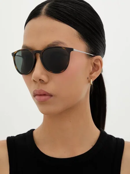 Okulary przeciwsłoneczne Ray-Ban Erika Classic light havana/green zielone
