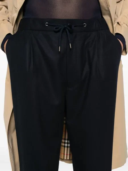 Pantaloni Giorgio Armani plisate albastru