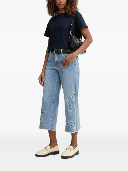 Blugi Joseph Ribkoff cu broderie albastru