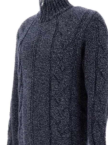 Cardigan Customer Lovers tricotate albastru