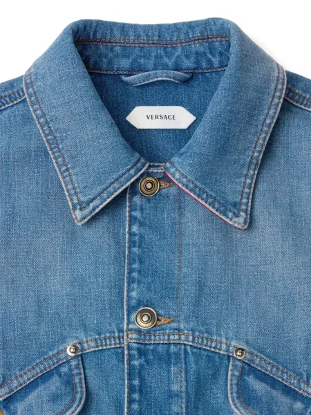 Дънково яке Versace синьо