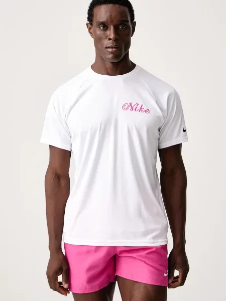 Nike tricou de baie pentru bărbați alb