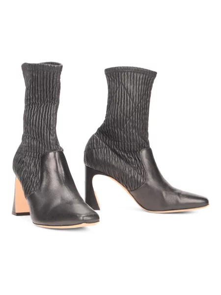 Botki Alberta Ferretti skórzane szare