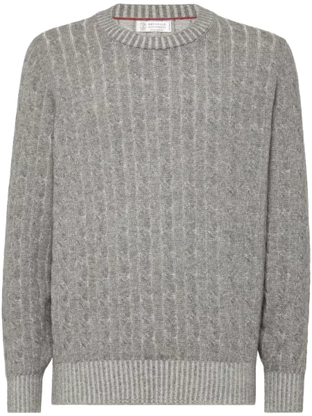 Pulover Brunello Cucinelli gri
