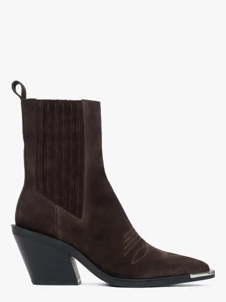 Велюрові Ботильйони Estro коричневий
