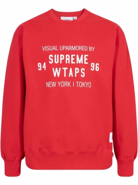 Hanorac crewneck Supreme roșu