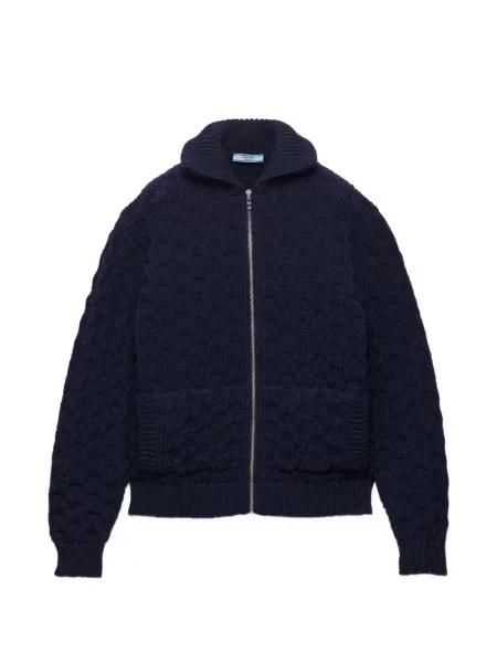 Cardigan Prada de lână albastru