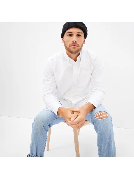 Košile GAP Stardard Oxford Shirt White L bílá