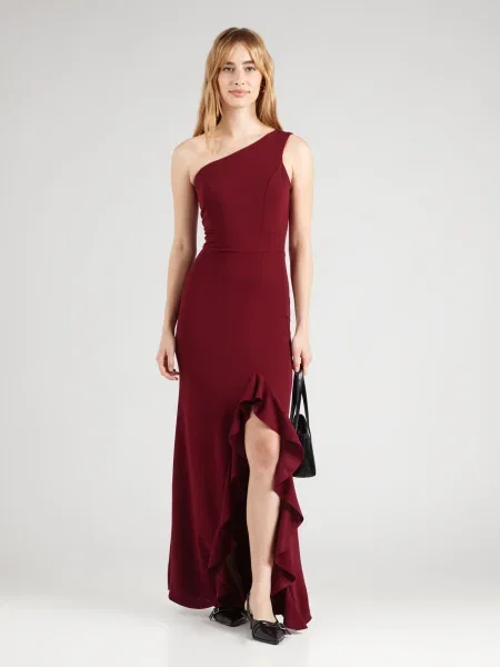 WAL G. Rochie de seară MILLY bordeaux roșu