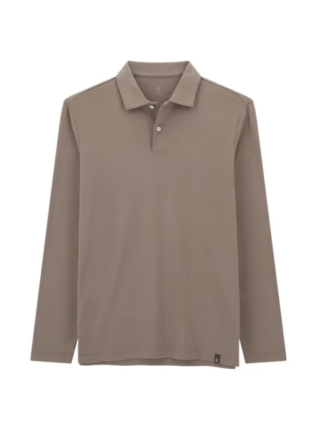 Tricou polo Boggi Milano din jerseu maro
