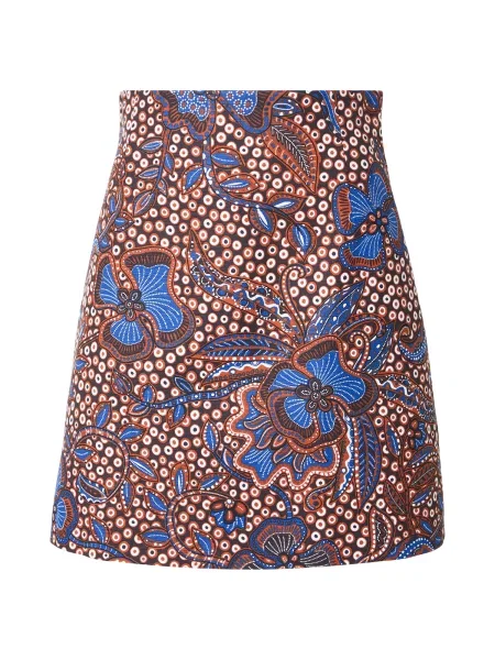 Weekend Max Mara Fustă FUNGO albastru / maro / maro coniac alb