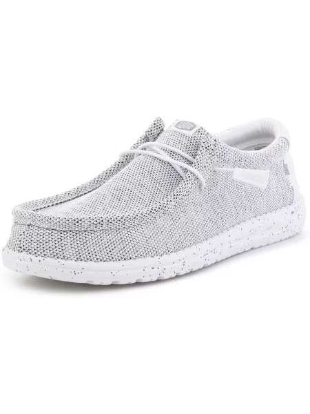 Pantofi Hey Dude cu strasuri alb