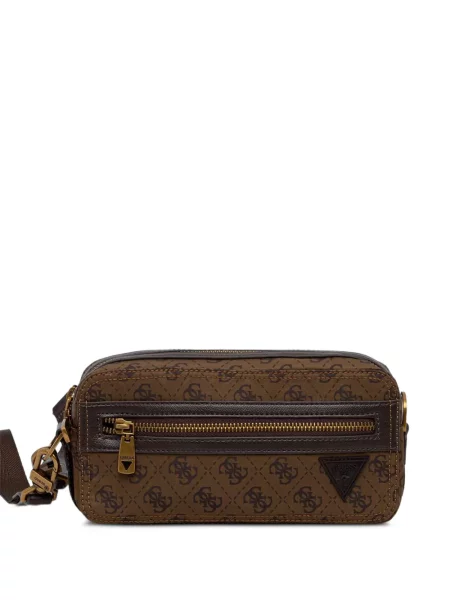 Crossbody táska Guess nyomtatás barna