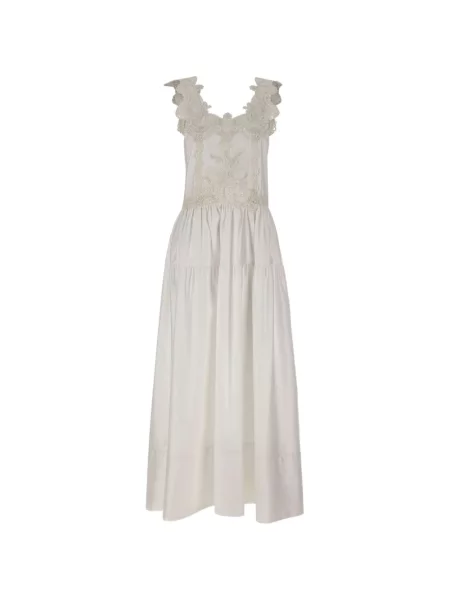 Sukienka koronkowa Maurizio Mykonos koronkowa biała