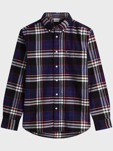 Картата сорочка Tommy Hilfiger синя
