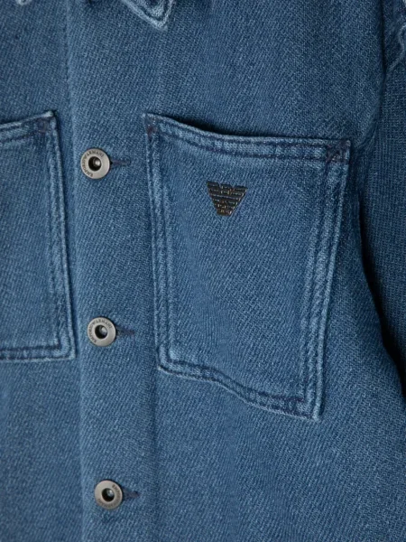 Koszula dżinsowa dziecięca Emporio Armani niebieska