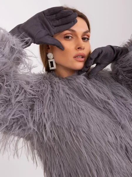 Mănuși Fashionhunters gri