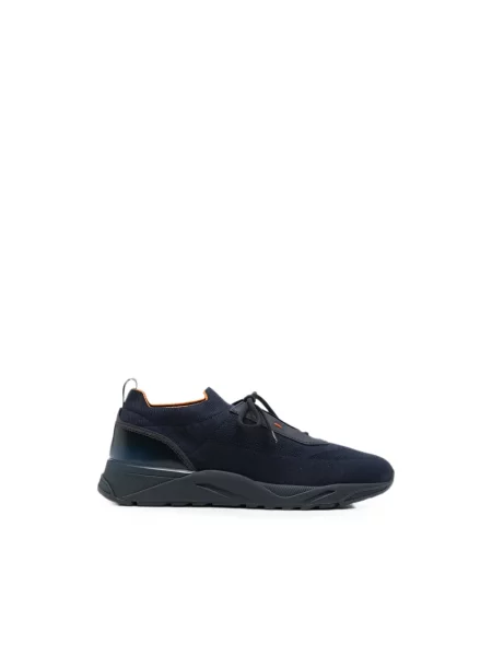 Sneakersy Santoni skórzane niebieskie