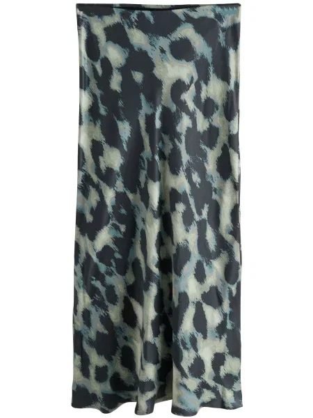 Next Fustă turcoaz / grej negru