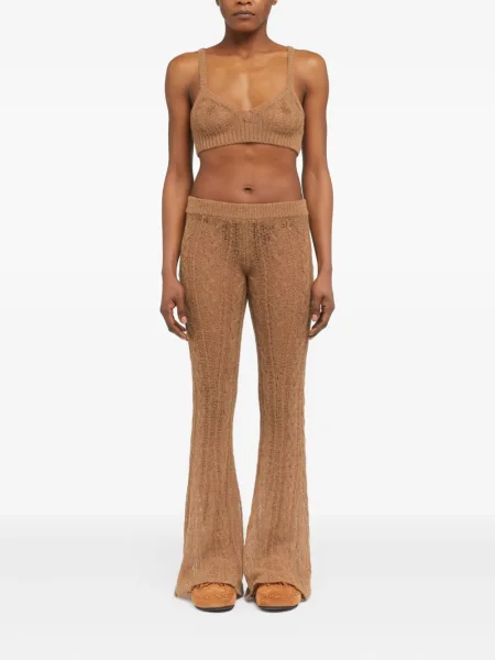 Top Alanui tricotate maro