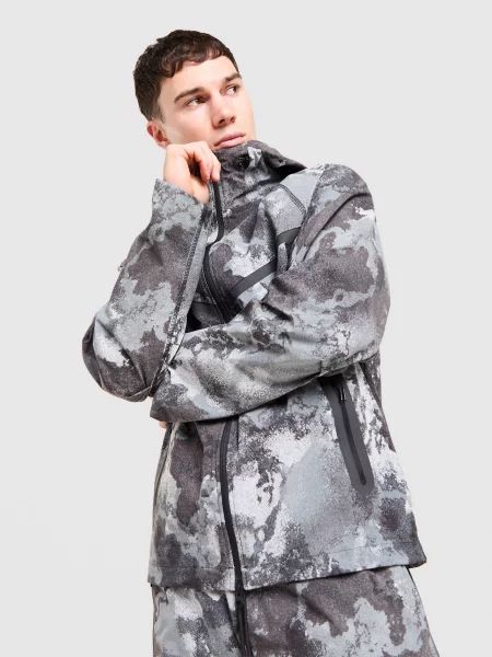 Nike Bluza Rozpinana Z Kapturem Tech Windrunner szara