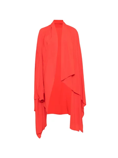 Palton Yohji Yamamoto asimetric drapat roșu