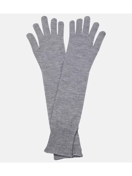 Hedvábné rukavice Alaã¯a šedé