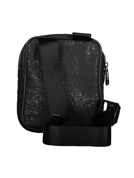Torba Calvin Klein biznesowa z logo na ramiączkach czarna