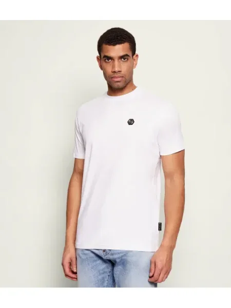 Philipp Plein Tricou Hexagon alb