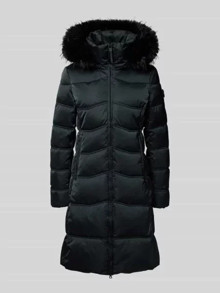 Płaszcz pikowany o kroju regular fit z obszyciem ze sztucznego futra model ‘AKKIE’ Khujo