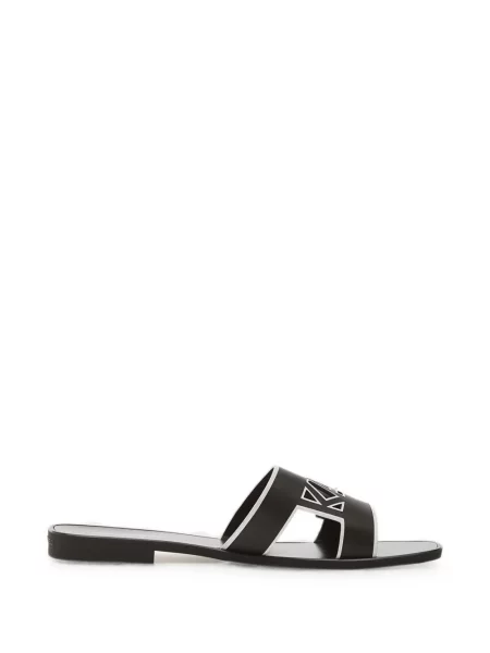 Sandale Karl Lagerfeld Jeans cu autograf negru
