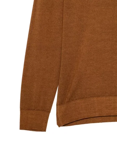 Кашмирен пуловер Piacenza Cashmere с кръгло деколте кафяво