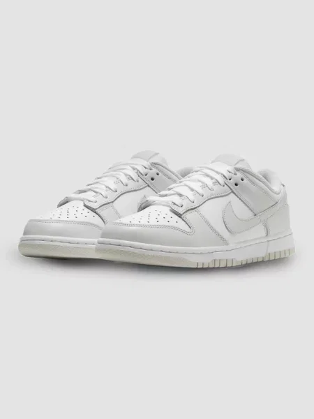 Кожаные повседневные кроссовки Nike Dunk серые