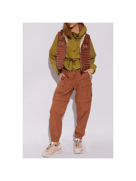Spodnie cargo Moncler brązowe